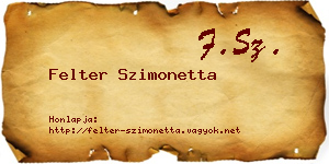 Felter Szimonetta névjegykártya